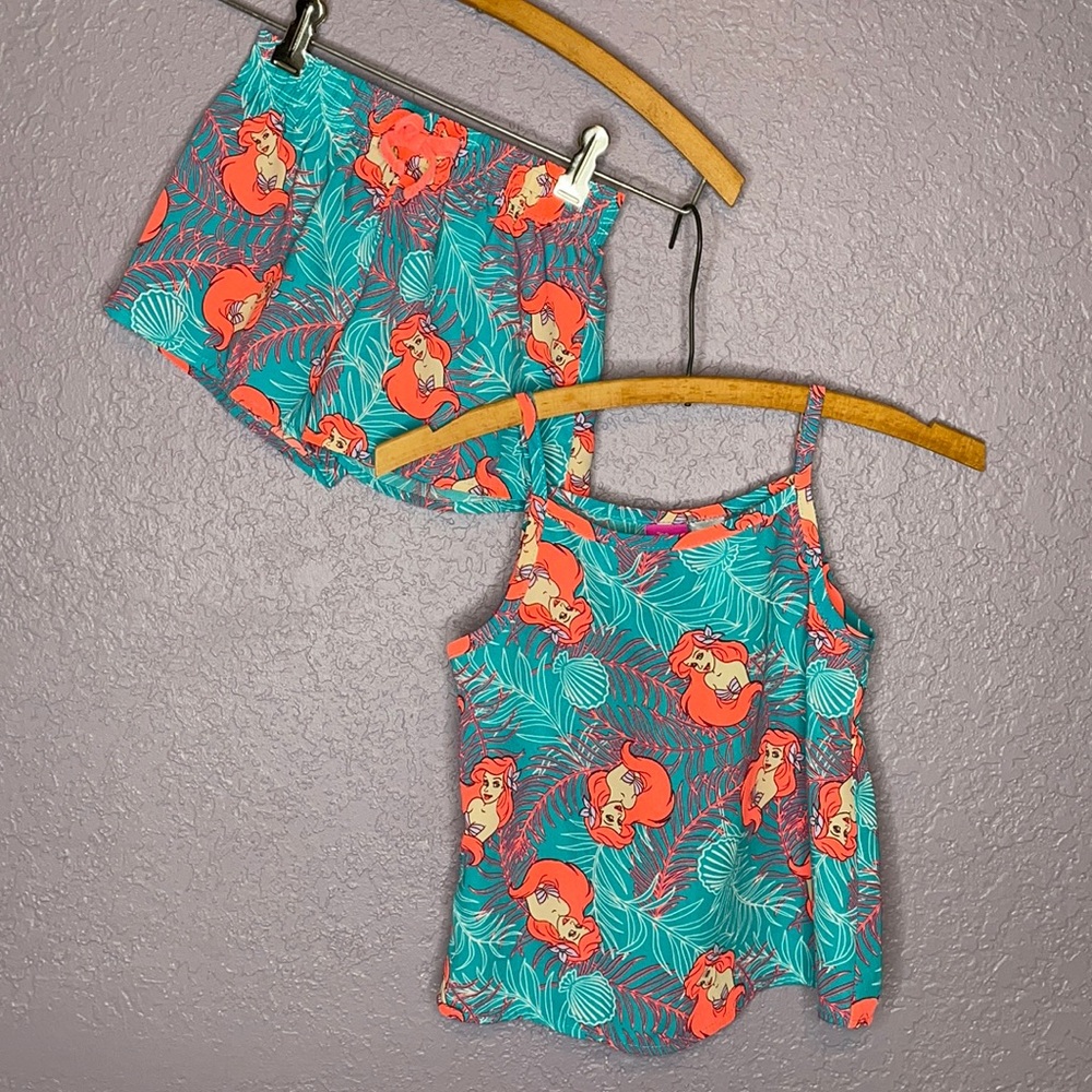 Disney Princess Ariel Little Mermaid Shorts Set